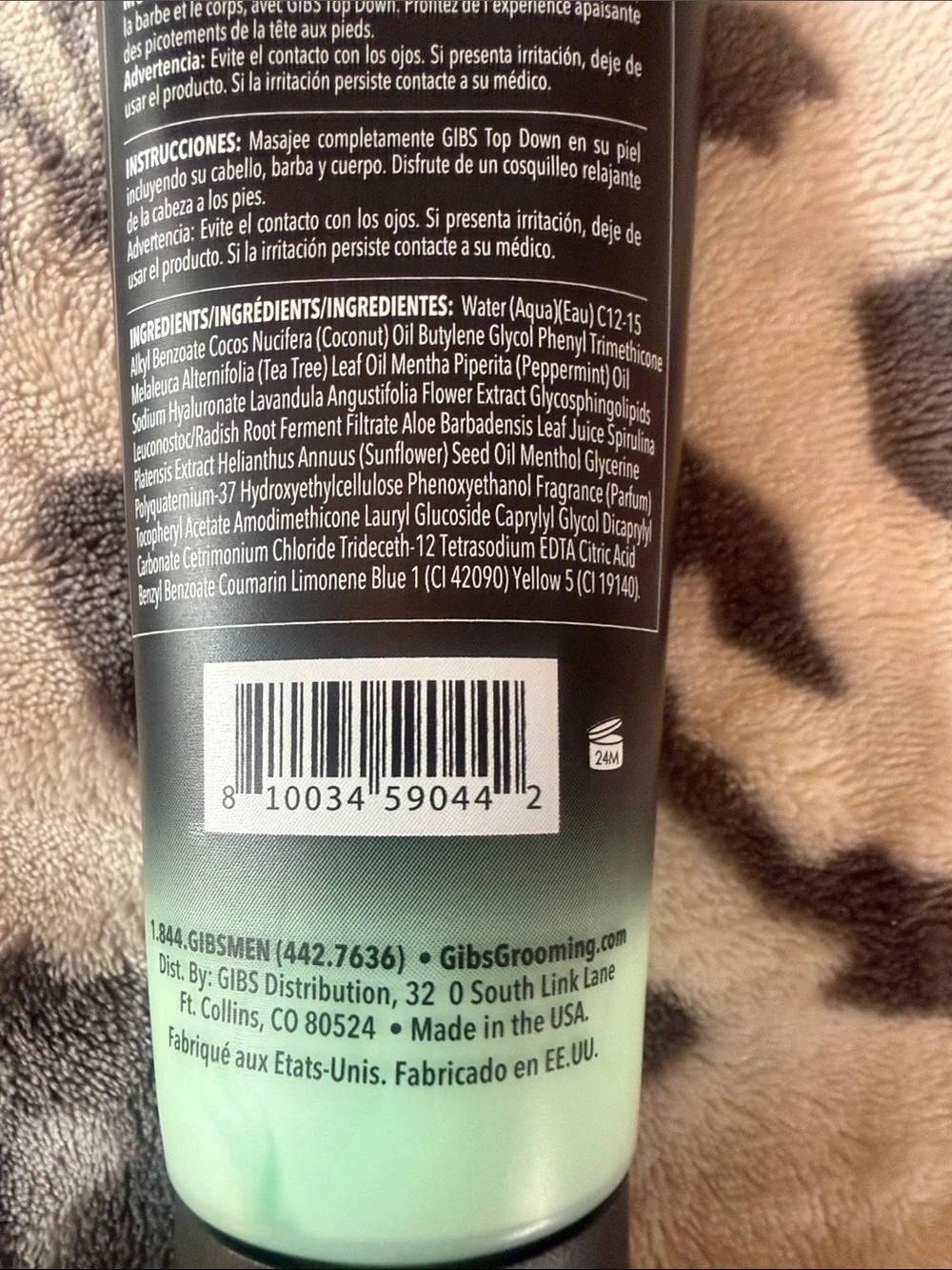 GIBS Grooming Top Down Tea Tree Hair & Body Hydrator 3.25 oz NEW